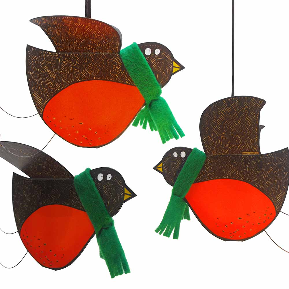 3D Hanging Robin Bird Cards