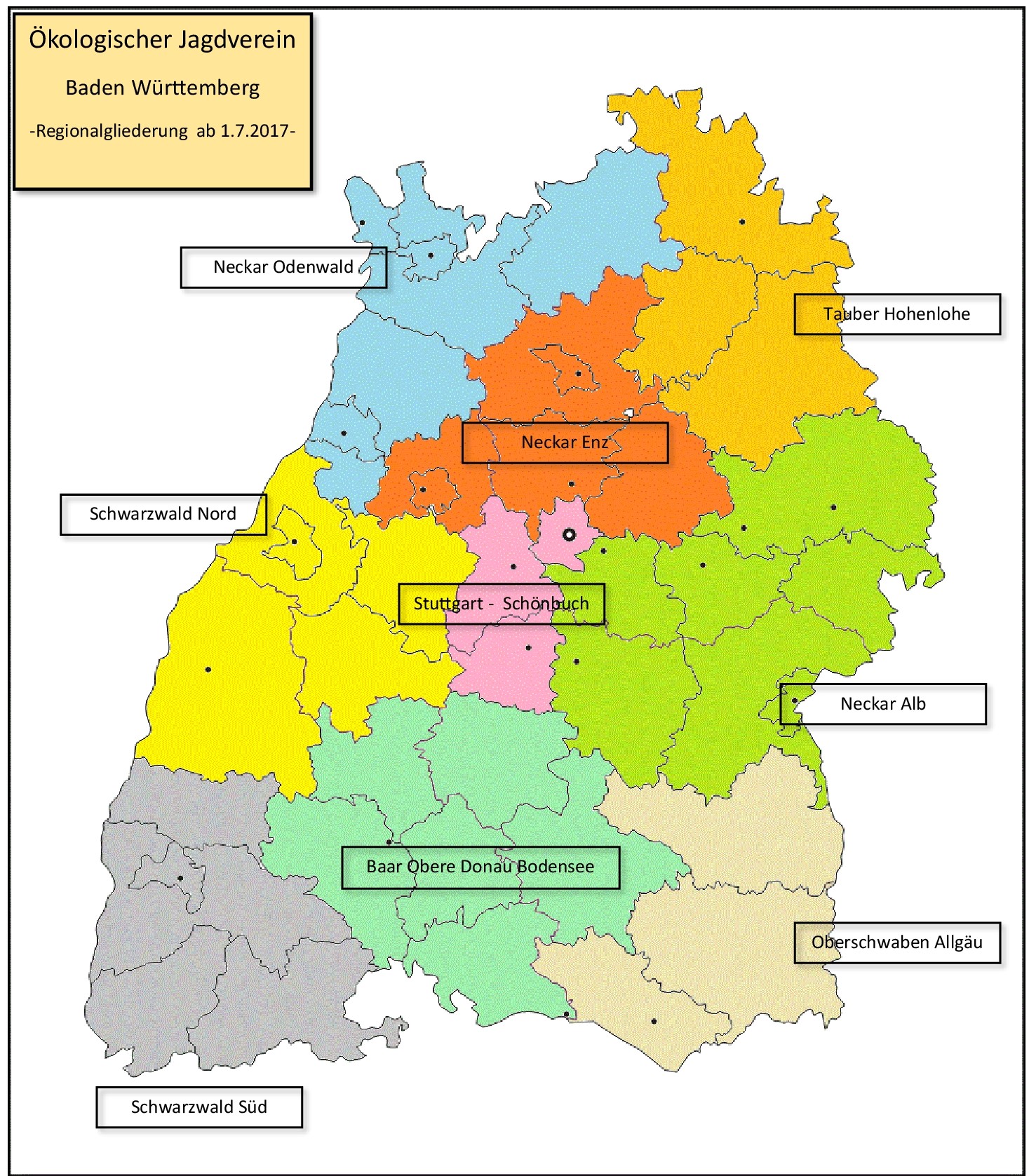 Regionalgruppen des ÖJV Baden-Württemberg - Ökologischer Jagdverein