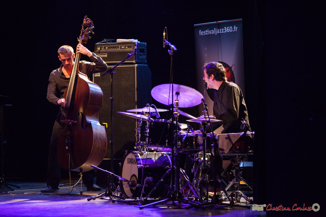 Maxime Delporte, Frédéric Petitprez. Rémi Panossian RP3 Trio, Festival JAZZ360, Cénac 9 juin 2017