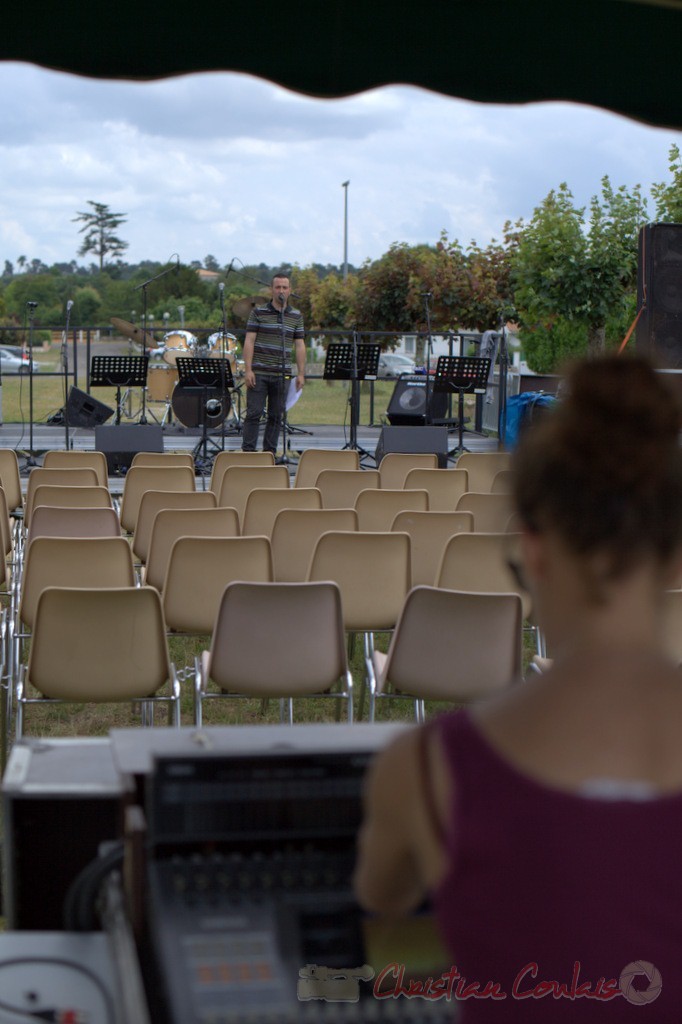 Alexandre Andujar, technicien. Coulisses Festival JAZZ360, 12/06/2015