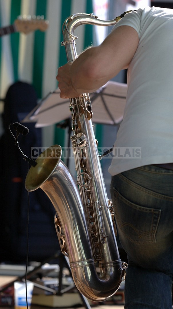 Festival JAZZ360 2014, saxophone de Guillaume Schmidt; EBop Quartet, Cénac. 07/06/2014