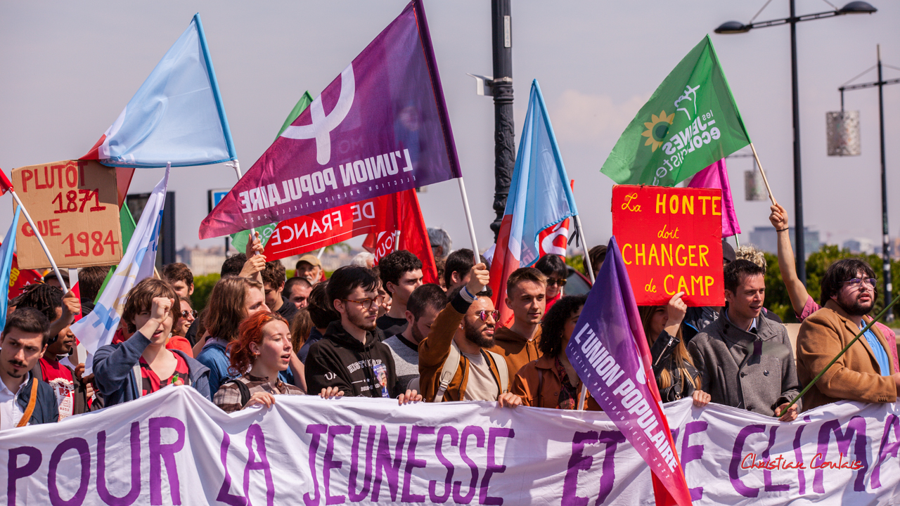 La Jeune Union Populaire des Gauches, ce 1er mai 2022, Bordeaux. 
