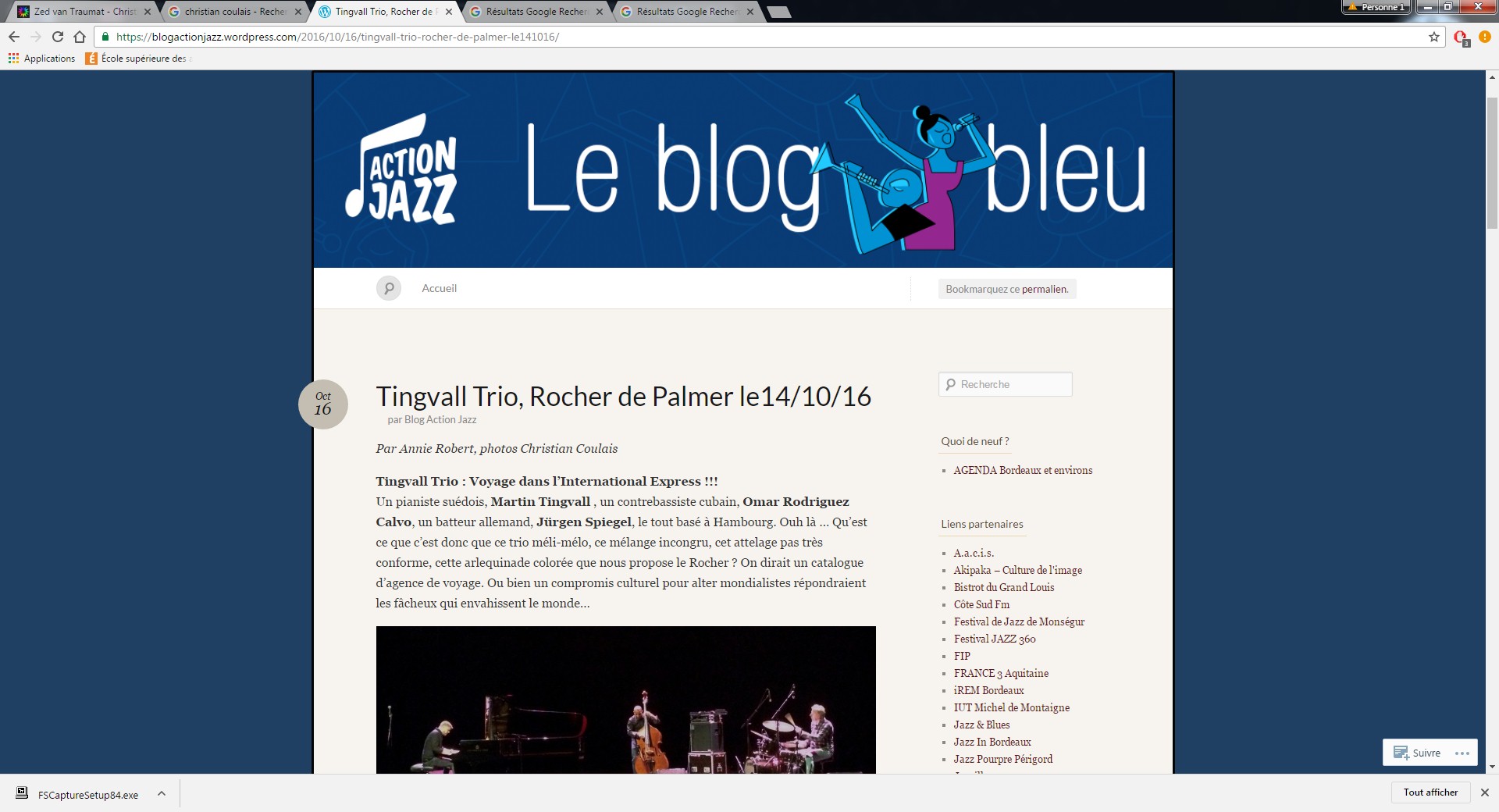 Tingvall Trio, Action Jazz, 14 octobre 2016