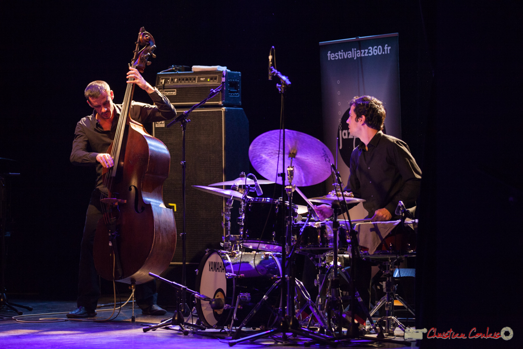 Maxime Delporte, Frédéric Petitprez. Rémi Panossian RP3 Trio, Festival JAZZ360, Cénac 9 juin 2017