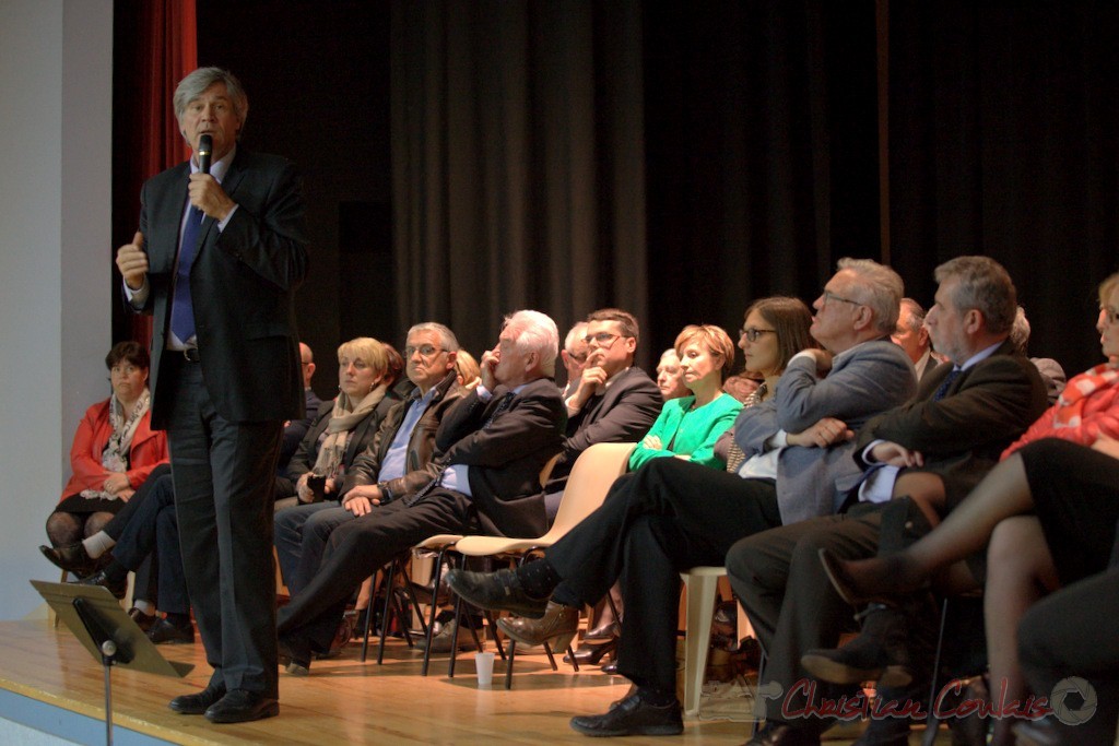 Stéphane le Foll, Ministre de l'Agriculture, de l'Agroalimentaire, et de la Forêt, Porte-parole du gouvernement. Meeting "Majorité départementale" aux élections départementales de la Gironde, Blasimon, 9 mars 2015