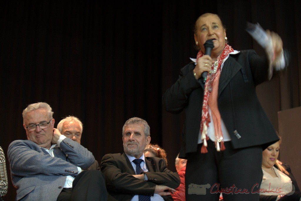 Martine Faure, Députée de la Gironde. Meeting "Majorité départementale" aux élections départementales de la Gironde, Blasimon, 9 mars 2015