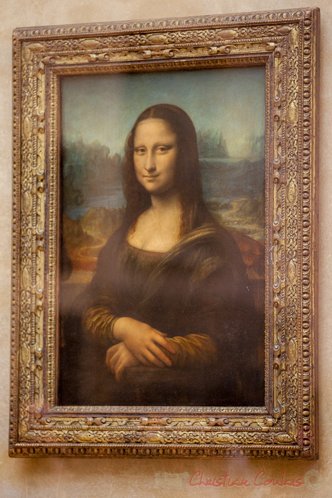 Lisa Gherardini, épouse de Francesco del Giocondo, dite Monna Lisa, la Gioconda ou la Joconde, Leonardo di ser Piero Da Vinci, dit Léonard de Vinci 