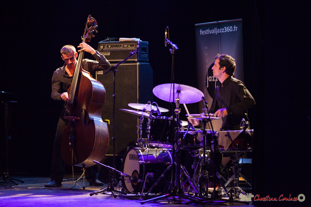 Maxime Delporte, Frédéric Petitprez. Rémi Panossian RP3 Trio, Festival JAZZ360, Cénac 9 juin 2017