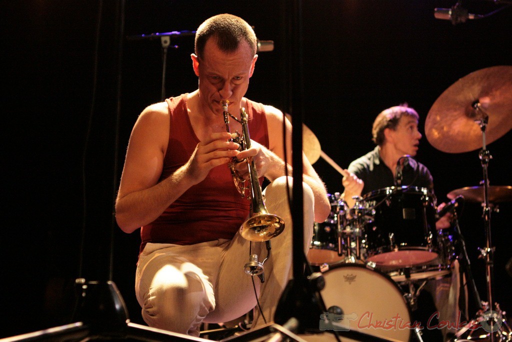 Médéric Collignon, Philippe Gleizes; Médéric Collignon "Jus de Bocse". Festival JAZZ360 2011, Cénac. 04/06/2011