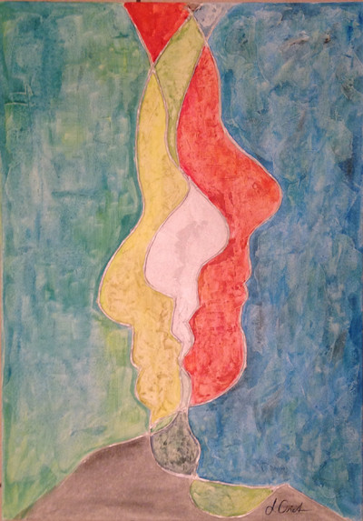 Geschwister 46x65cm