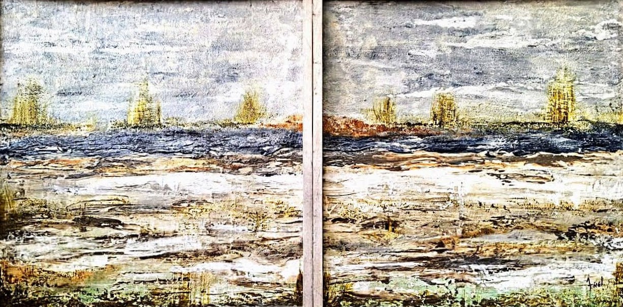 "Estepa Patagónica I" Díptico - Medidas Totales 100x50 cm.