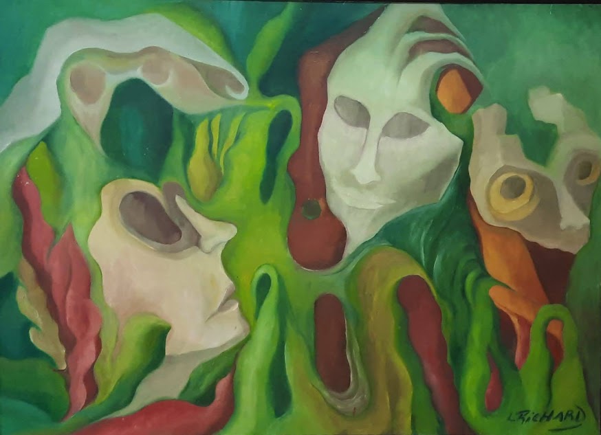 "Máscaras" - Oleo - 100 x 80 cm.