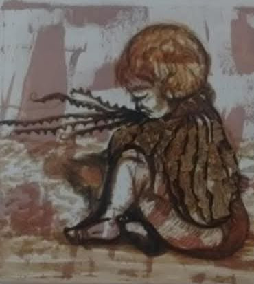 "Wayra Wawa" 45x45 cm. Técnica Mixta