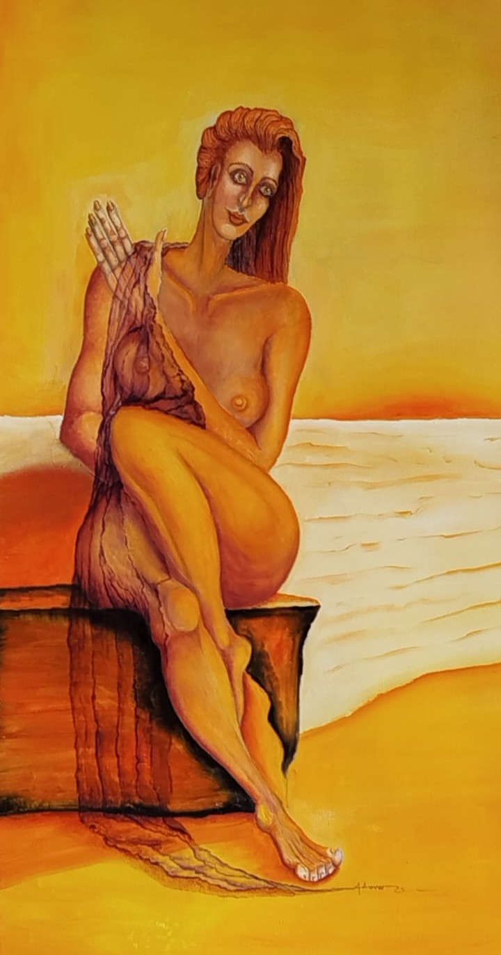 "Momento Mistico II" - Óleo - 50 x 90 cm.