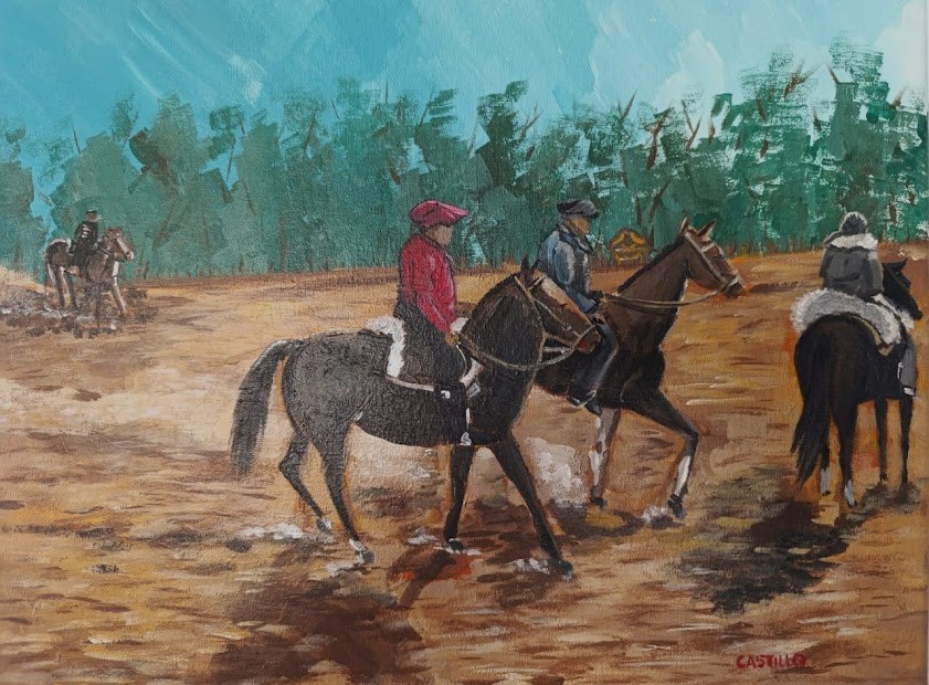 "Paisanos" - Acrilico - 40x30 cm.