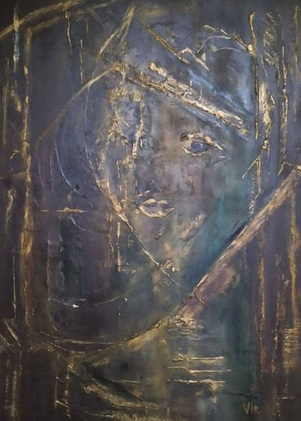 "Atrapada" Acrílico 60x80 cm.