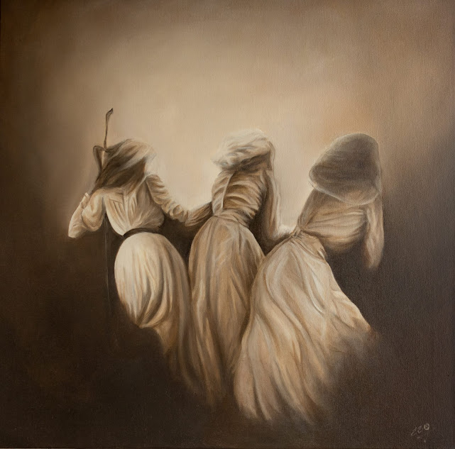 "Mirando al Oeste" - Oleo - 60x60 cm-