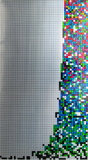 Nr. 161  2010  Numbers in 12 Bases  Druckfarbe auf Aluminium  100 x 55 cm