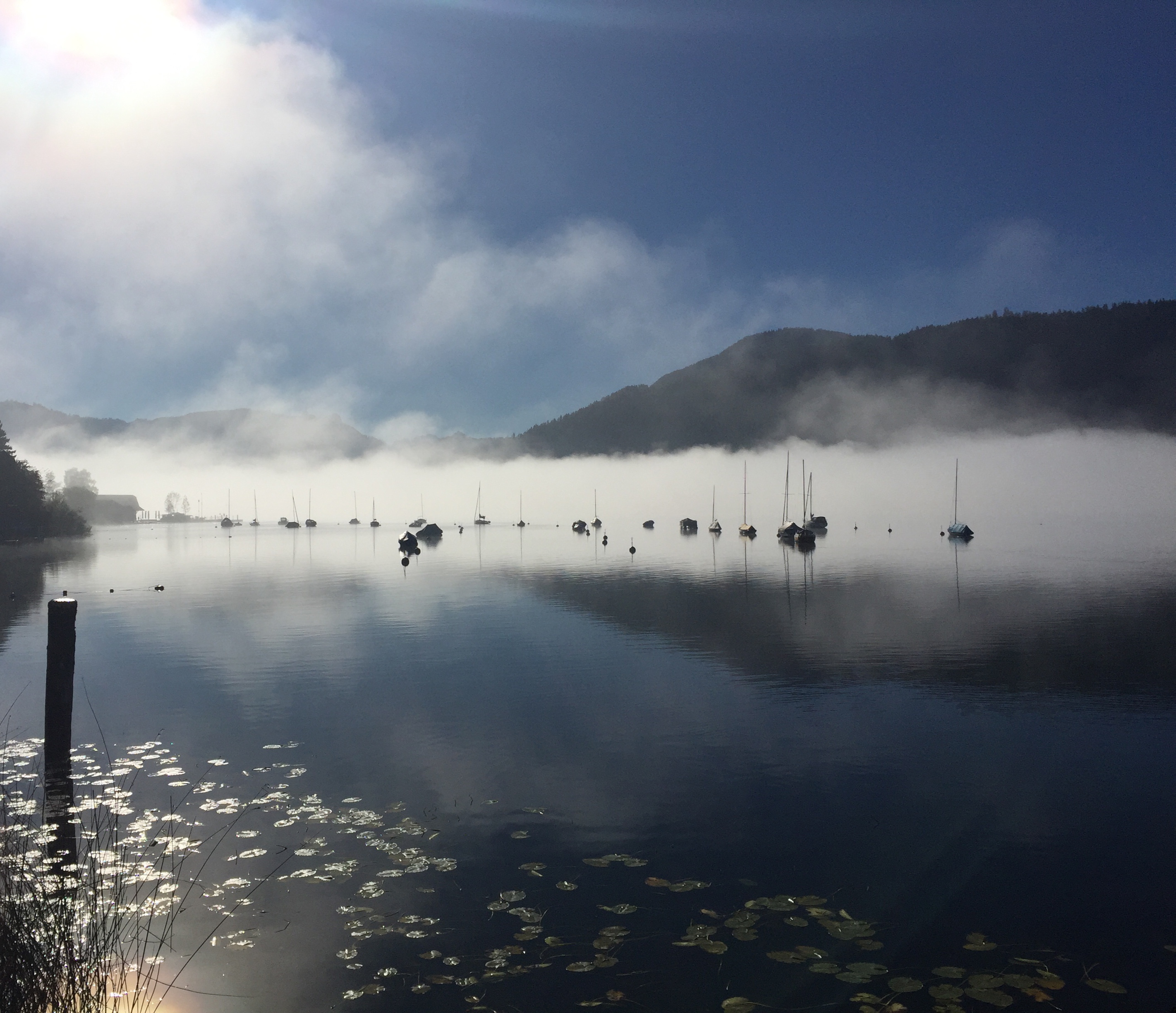 Ägerisee am 16. Oktober 2016. Drehe deine Segel. Wind der Veränderung.