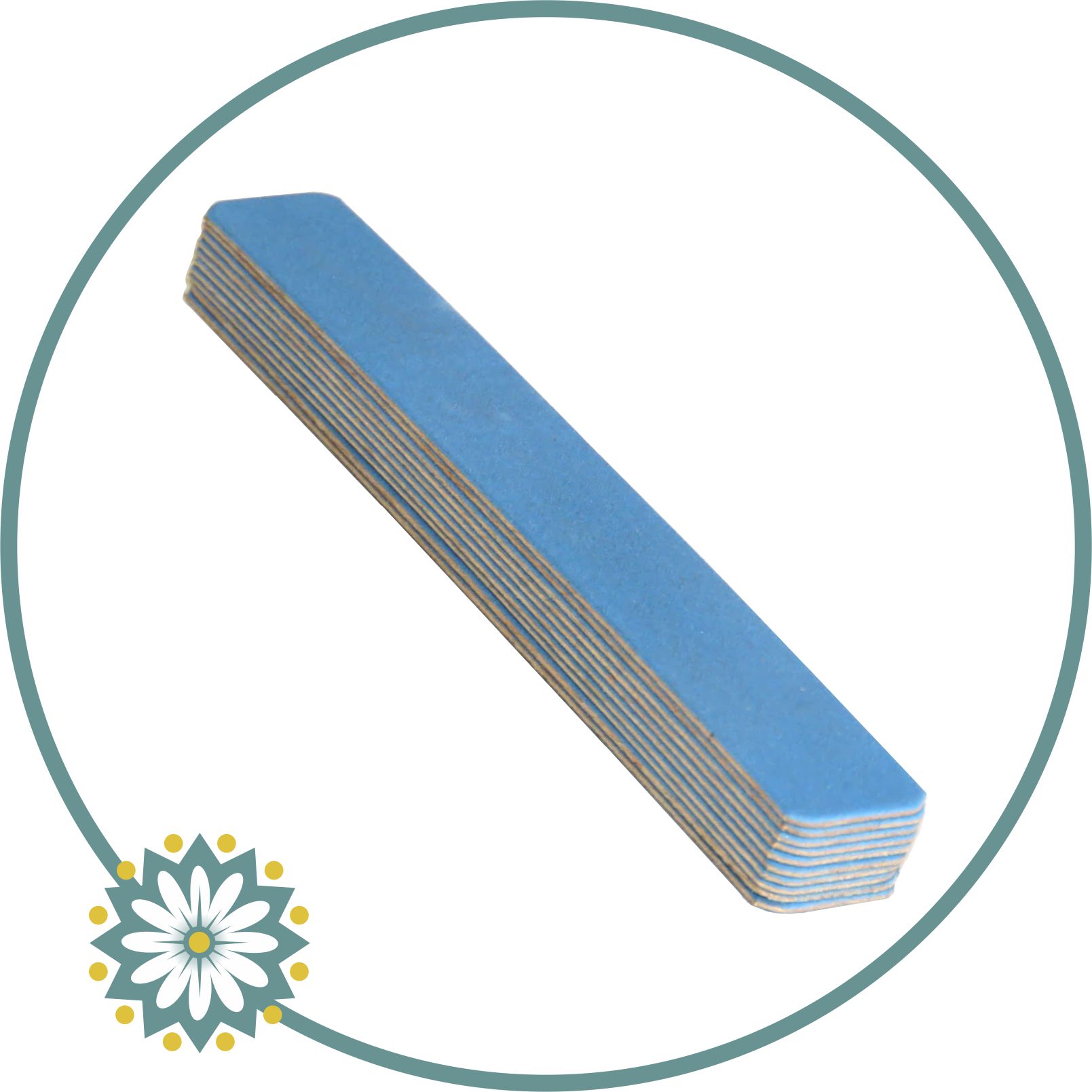 Lima profesional negro azul rectangular x 10 
