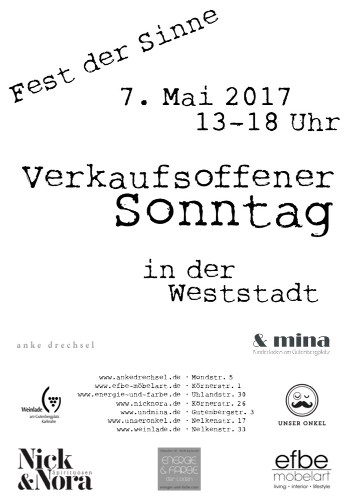 Fest der Sinne - Sonntag, 7. Mai 2017