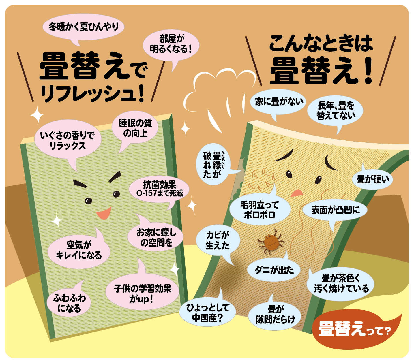 いわもと畳店の畳替えについてー創業80余年 三田市 神戸市 西宮市 芦屋市 宝塚市 Iwamoto Tatami