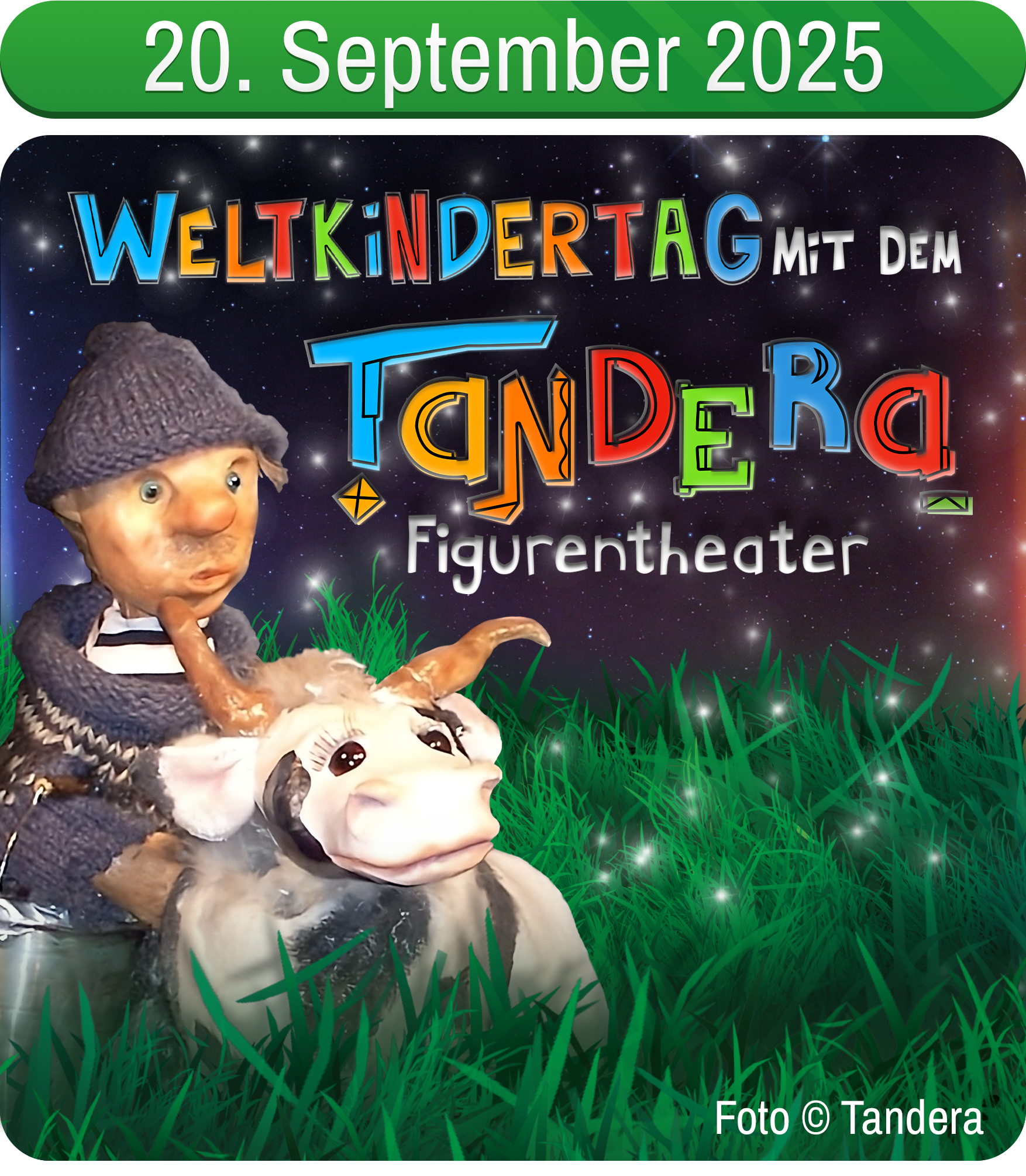 Weltkindertag mit dem Tandera Figurentheater: „Bauer Enno und seine Kuh Afrika“
