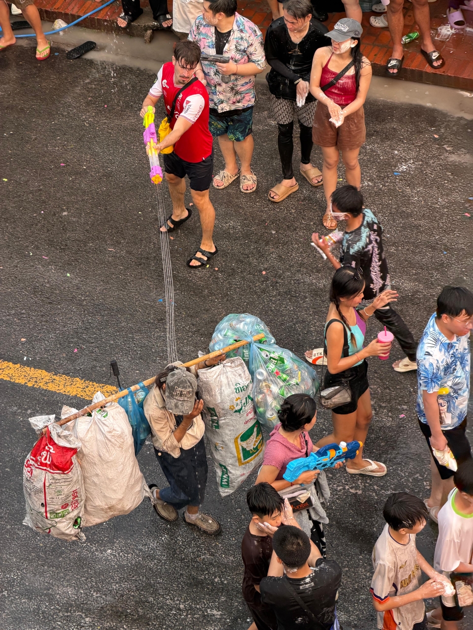 Mais la bataille d'eau reste dans le respect