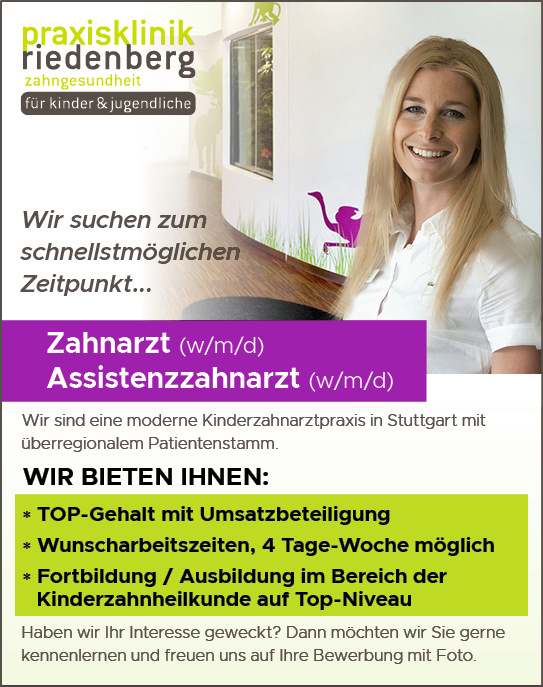 Stellenangebot Zahnärtzin (w/m/d) gesucht