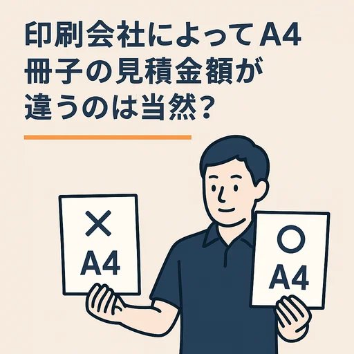 印刷会社によってA4冊子の見積金額が違うのは当然？相場と理由を解説