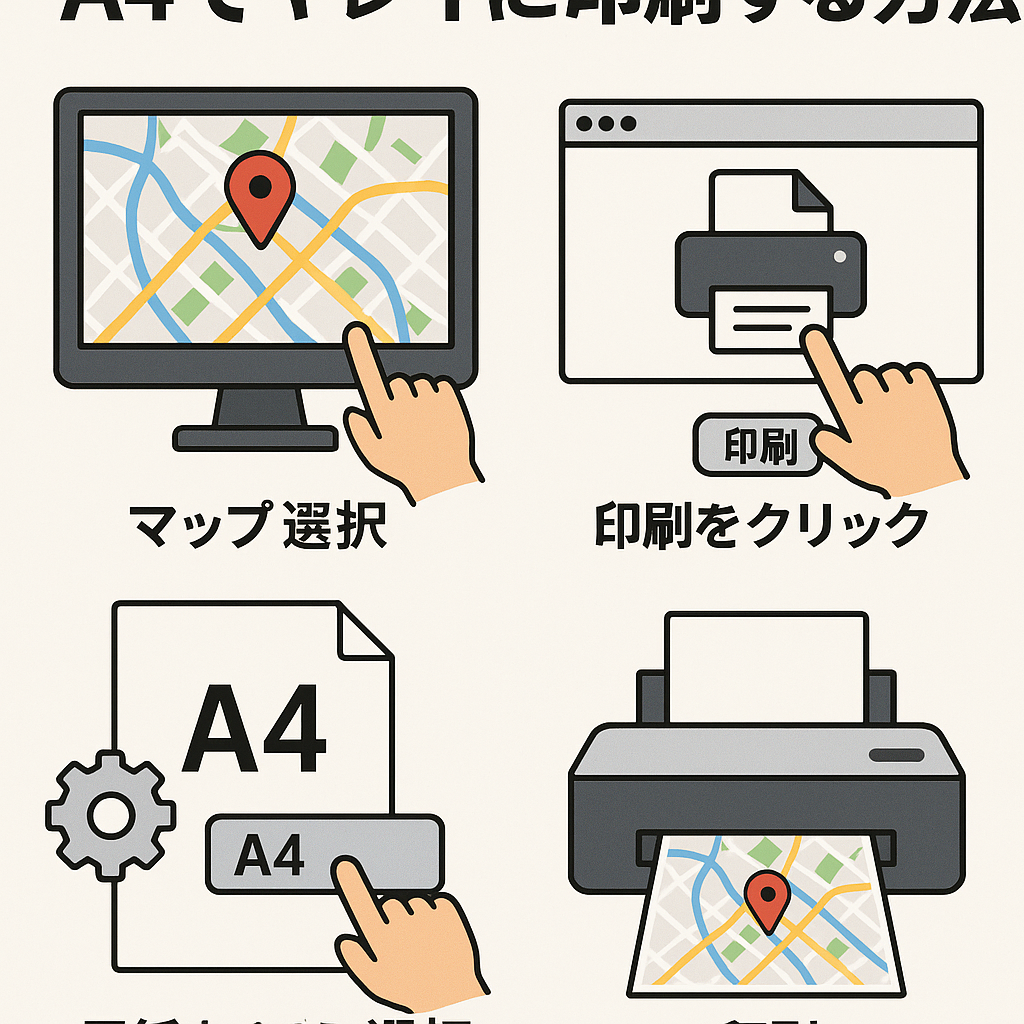 GoogleマップをA4でキレイに印刷する方法
