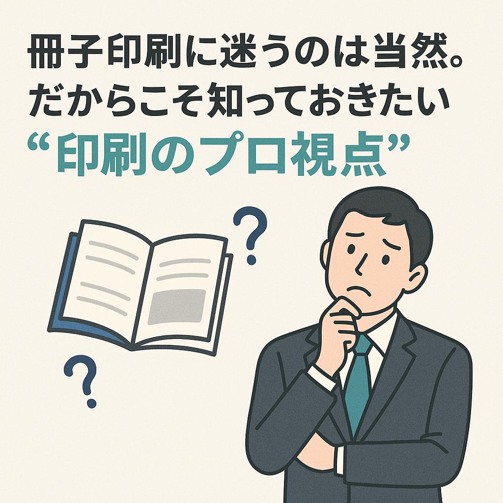 冊子印刷に迷うのは当然。だからこそ知っておきたい“印刷のプロ視点