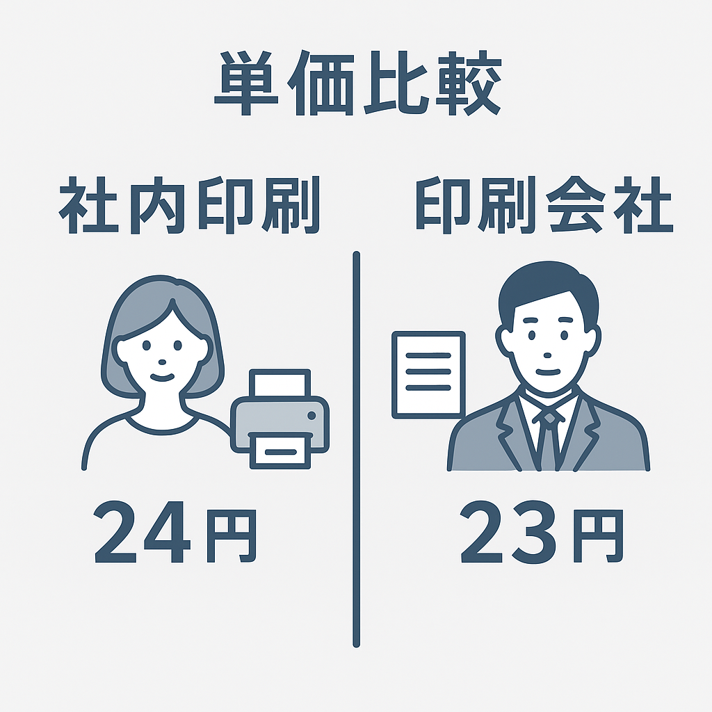 【経営層必見】事務員に任せる？印刷会社に依頼する？費用対効果で徹底比較！