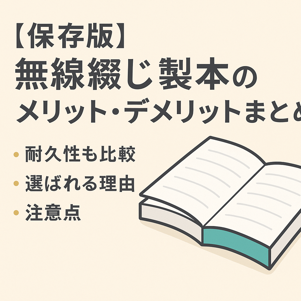 【保存版】無線綴じ製本のメリット・デメリットまとめ｜耐久性も比較