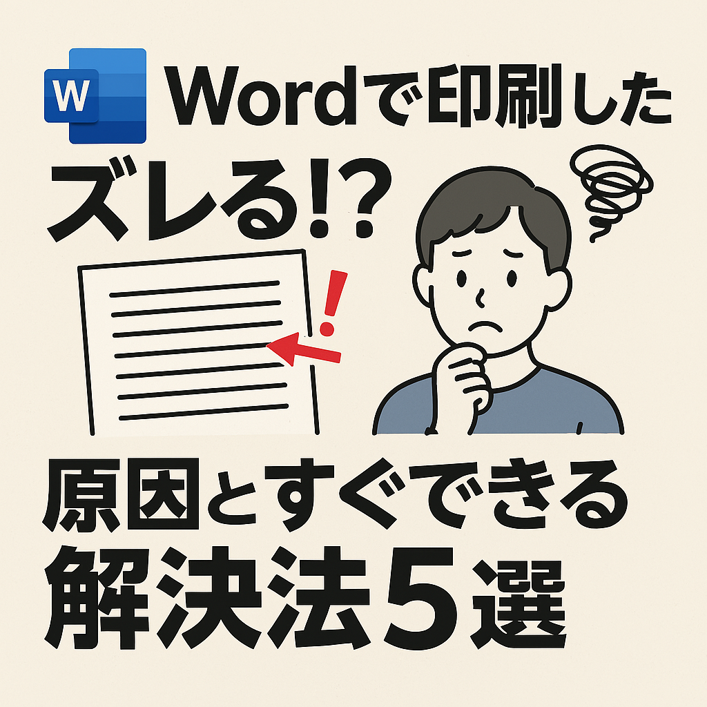 Wordで印刷したらズレる！？原因とすぐできる解決法5選
