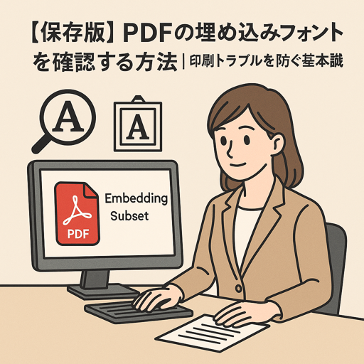 【保存版】PDFの埋め込みフォントを確認する方法｜印刷トラブルを防ぐ基本知識
