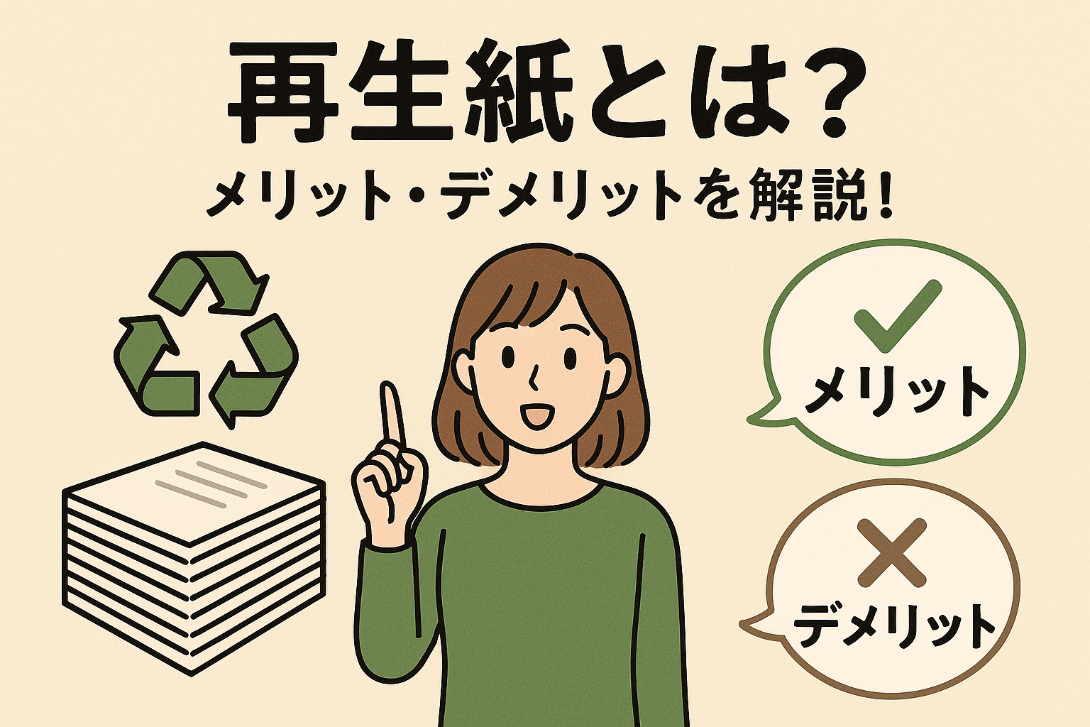 再生紙ってなに？メリット・デメリットと活かし方をやさしく解説！