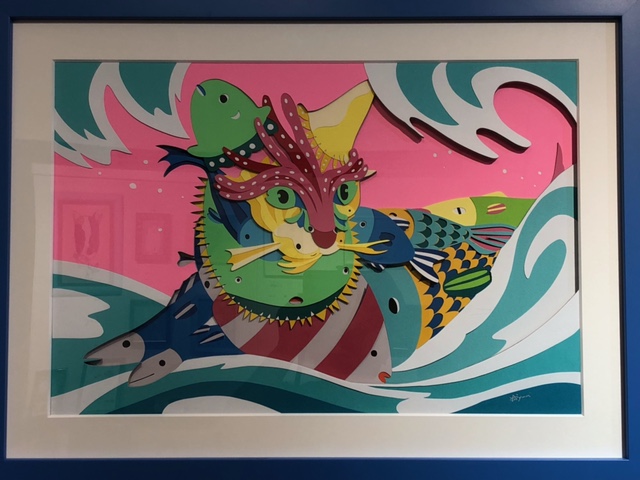 ミツハシアユミ 「海猫」 ¥165,000 580㎜×430㎜(460㎜×310㎜)