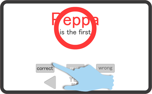 image of touching the correct button