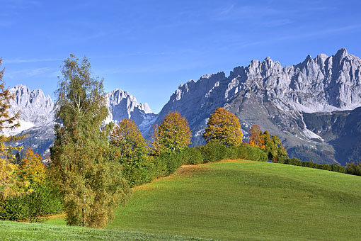 Der Wilde Kaiser bei Going, Nähe Kitzbühel, Tirol