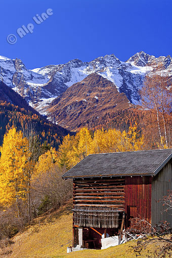 Bei Strengen am Arlberg gegen Hoher Riffler, Tirol Oberinntal, Pfunds