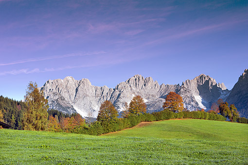 Herbststimmung am  Wilden Kaiser bei Going, Nähe Kitzbühel, Tirol