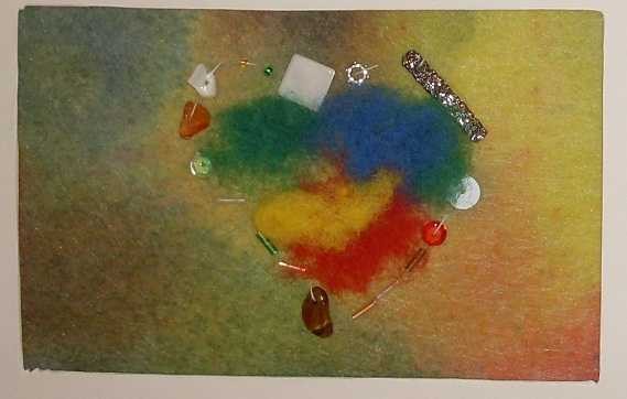 Filzen, Sticken, Nähen auf Artist Mailing Cards