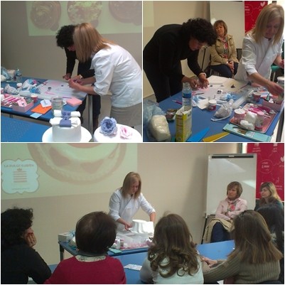 Demostración sobre tartas de fondat en CC. Eroski, Cartagena.