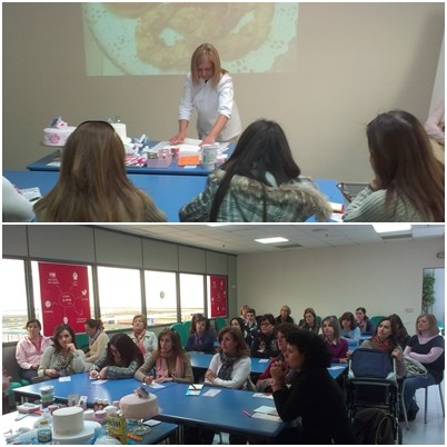 Demostración sobre tartas de fondat en CC. Eroski, Cartagena.