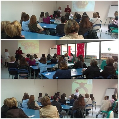 Demostración sobre tartas de fondat en CC. Eroski, Cartagena.