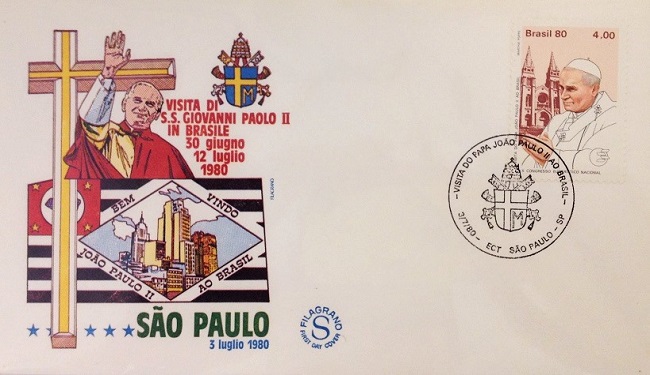 Pope John Paul II Stamp Collection / Brasil First Day Cover (FDC), 1980 – 3rd / Topical and Thematic Stamp Collecting