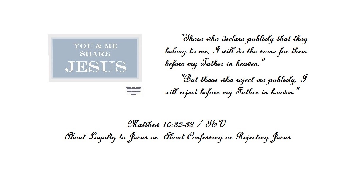 Matthew 10:32-33