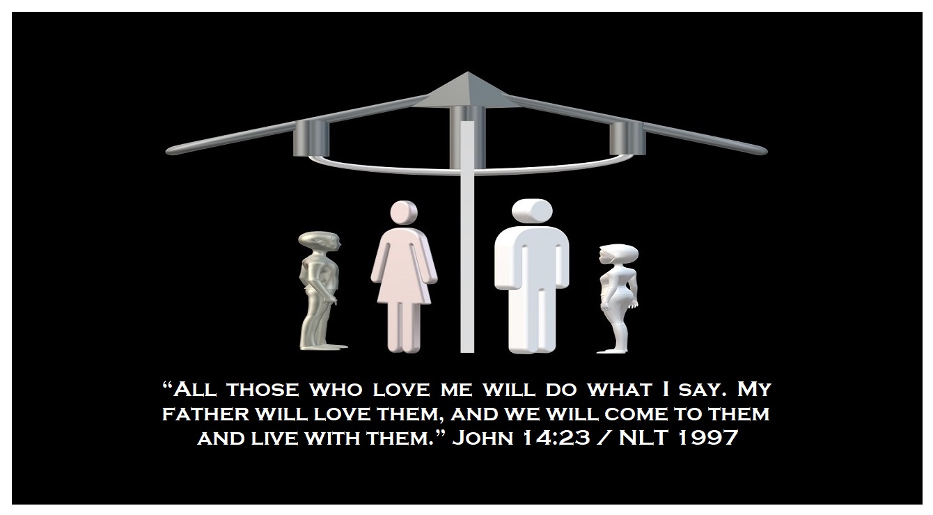 “All those who love me will do what I say. My father will love them, and we will come to them and live with them.” (John 14:23 / NLT 1997)