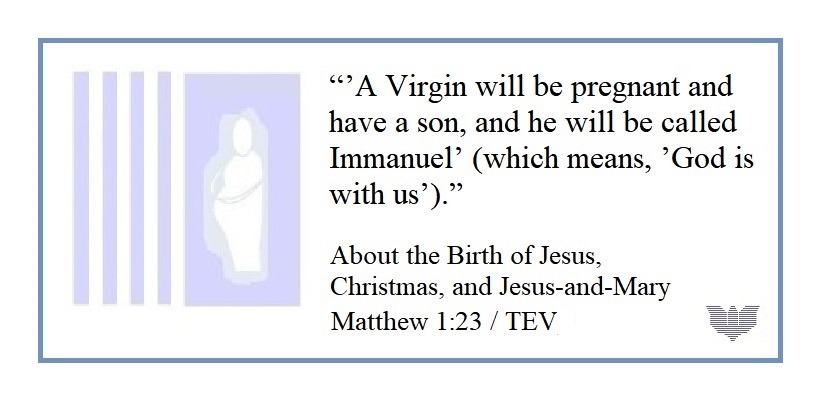Faith Expression: Gospel Verses from Matthew beginning from Matthew 1:23 (1st Image)